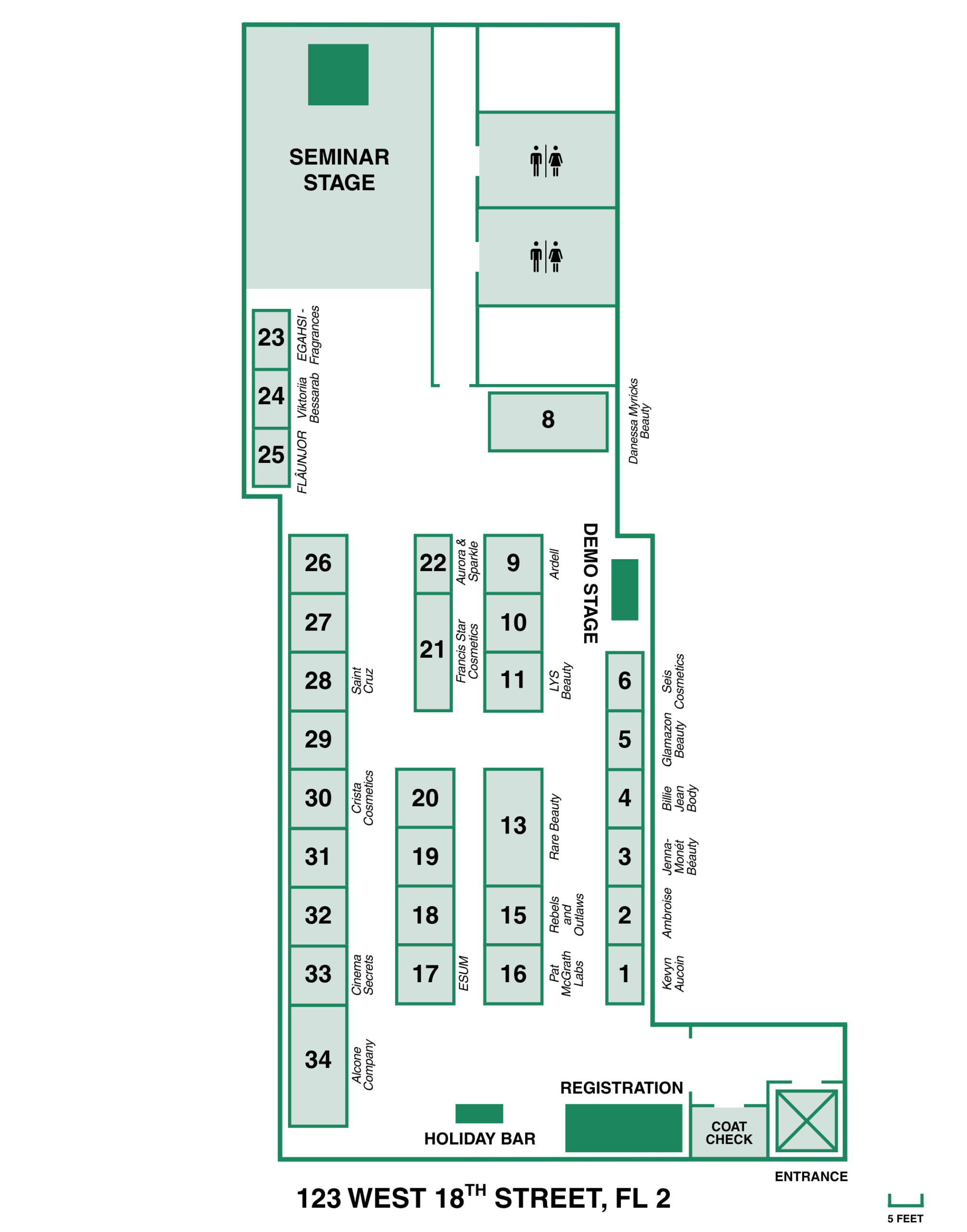 The Makeup Shop NYC show floor plan